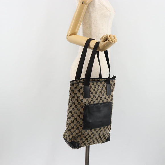 GUCCI GG Canvas Tote Bag Beige 019 0401 Auth 187824