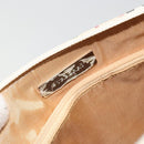 BURBERRY Nova Check Hand Bag Canvas Beige Silver Auth 187825A-11