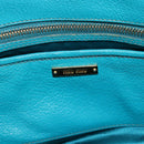 Miu Miu Hand Bag Leather 2way Turquoise Blue Gold Auth 187827-24
