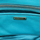 Miu Miu Hand Bag Leather 2way Turquoise Blue Gold Auth 187827-27