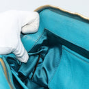 Miu Miu Hand Bag Leather 2way Turquoise Blue Gold Auth 187827-31
