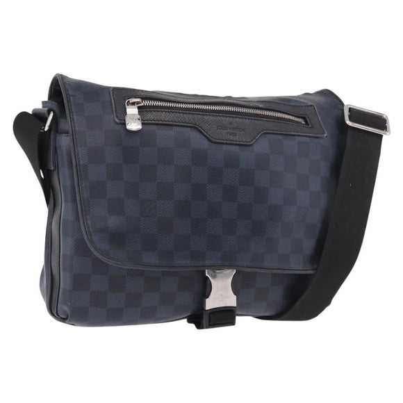 LOUIS VUITTON Damier Grafitte Daniel MM Shoulder Bag N58029 LV Auth 187829