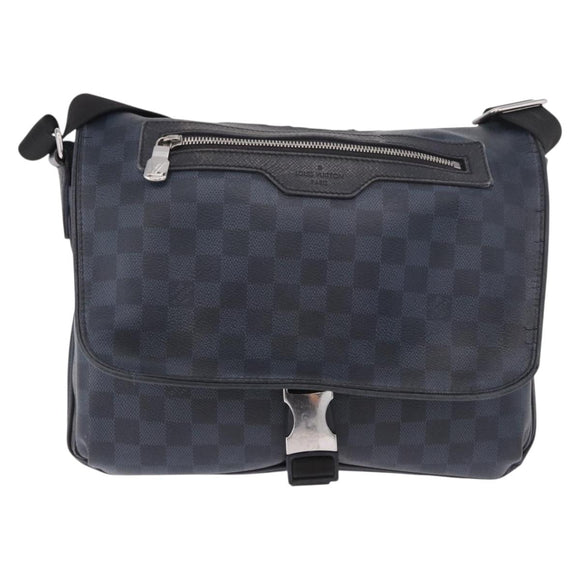 LOUIS VUITTON Damier Grafitte Daniel MM Shoulder Bag N58029 LV Auth 187829