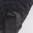 GUCCI GG Canvas Sherry Line Tote Bag Black Silver 019 0401 Auth 187830A-14