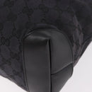 GUCCI GG Canvas Sherry Line Tote Bag Black Silver 019 0401 Auth 187830A-16