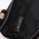 GUCCI GG Canvas Sherry Line Tote Bag Black Silver 019 0401 Auth 187830A-10