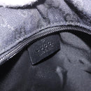 GUCCI GG Canvas Sherry Line Tote Bag Black Silver 019 0401 Auth 187830A-19