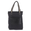 GUCCI GG Canvas Sherry Line Tote Bag Black Silver 019 0401 Auth 187830A-13