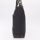 GUCCI GG Canvas Sherry Line Tote Bag Black Silver 019 0401 Auth 187830A-3