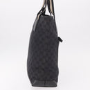 GUCCI GG Canvas Sherry Line Tote Bag Black Silver 019 0401 Auth 187830A-4