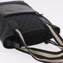 GUCCI GG Canvas Sherry Line Tote Bag Black Silver 019 0401 Auth 187830A-6
