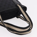 GUCCI GG Canvas Sherry Line Tote Bag Black Silver 019 0401 Auth 187830A-7
