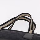 GUCCI GG Canvas Sherry Line Tote Bag Black Silver 019 0401 Auth 187830A-8