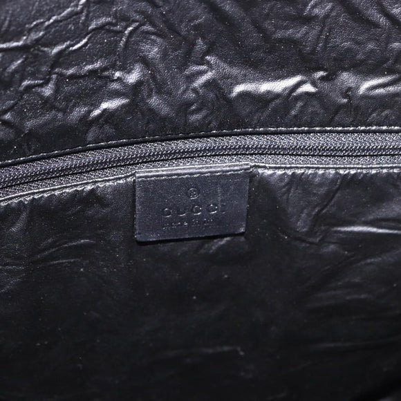 GUCCI GG Canvas Sherry Line Tote Bag Black 002 1098 Auth 187831