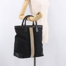 GUCCI GG Canvas Sherry Line Tote Bag Black 002 1098 Auth 187831-22