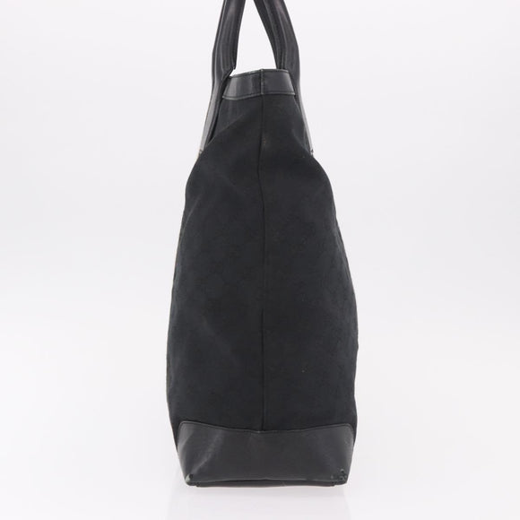 GUCCI GG Canvas Sherry Line Tote Bag Black 002 1098 Auth 187831
