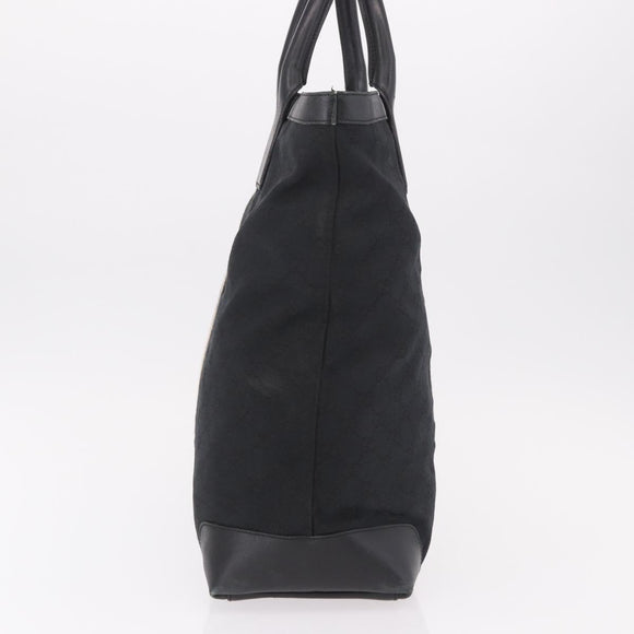 GUCCI GG Canvas Sherry Line Tote Bag Black 002 1098 Auth 187831