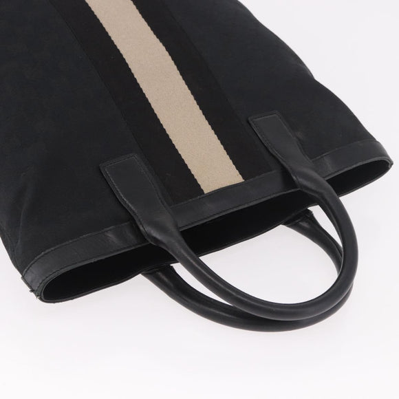 GUCCI GG Canvas Sherry Line Tote Bag Black 002 1098 Auth 187831