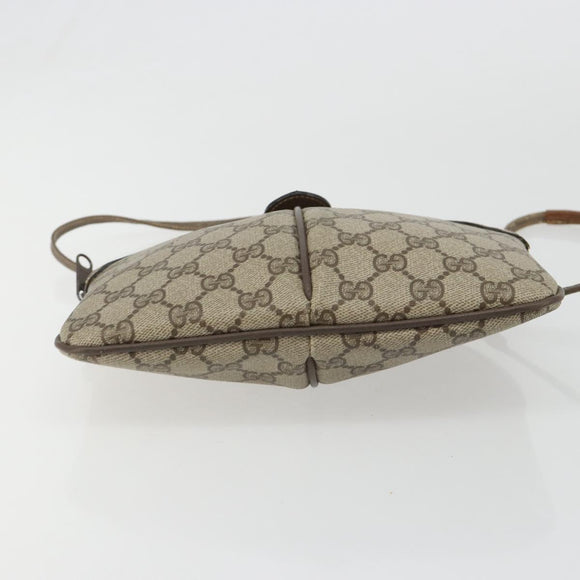 GUCCI GG Supreme Web Sherry Line Bag PVC Beige Gold 904 02 047 Auth 187832
