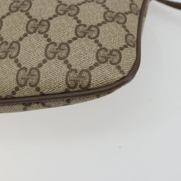 GUCCI GG Supreme Web Sherry Line Bag PVC Beige Gold 904 02 047 Auth 187832