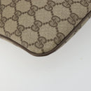 GUCCI GG Supreme Web Sherry Line Bag PVC Beige Gold 904 02 047 Auth 187832-16