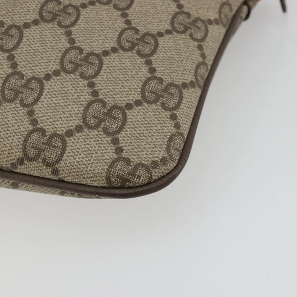 GUCCI GG Supreme Web Sherry Line Bag PVC Beige Gold 904 02 047 Auth 187832