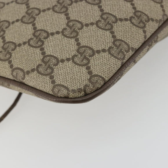 GUCCI GG Supreme Web Sherry Line Bag PVC Beige Gold 904 02 047 Auth 187832