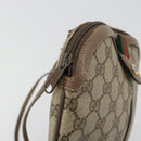 GUCCI GG Supreme Web Sherry Line Bag PVC Beige Gold 904 02 047 Auth 187832-20