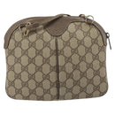 GUCCI GG Supreme Web Sherry Line Bag PVC Beige Gold 904 02 047 Auth 187832-2