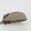 GUCCI GG Supreme Web Sherry Line Bag PVC Beige Gold 904 02 047 Auth 187832-4