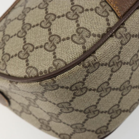 GUCCI GG Supreme Web Sherry Line Bag PVC Beige Gold 89 02 032 Auth 187833