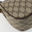 GUCCI GG Supreme Web Sherry Line Bag PVC Beige Gold 89 02 032 Auth 187833-17