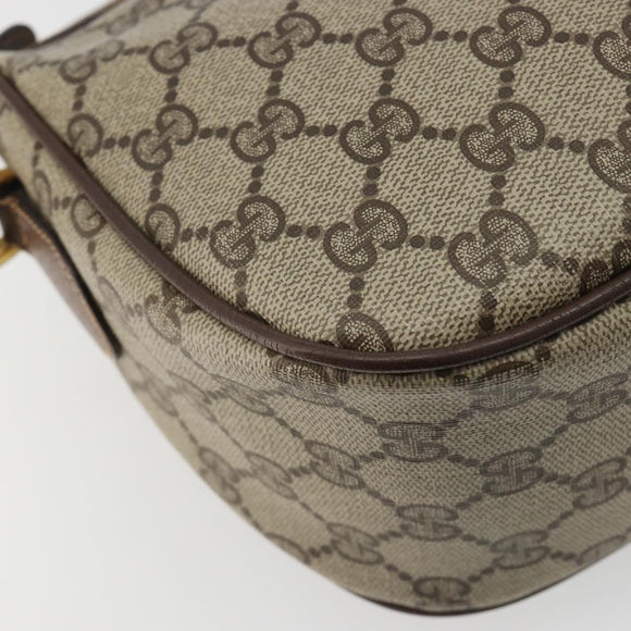 GUCCI GG Supreme Web Sherry Line Bag PVC Beige Gold 89 02 032 Auth 187833