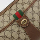 GUCCI GG Supreme Web Sherry Line Bag PVC Beige Gold 89 02 032 Auth 187833-18