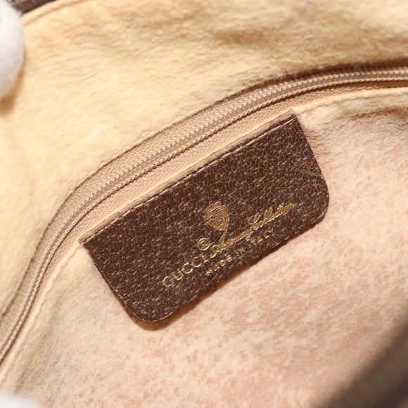 GUCCI GG Supreme Web Sherry Line Bag PVC Beige Gold 89 02 032 Auth 187833