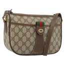 GUCCI GG Supreme Web Sherry Line Bag PVC Beige Gold 89 02 032 Auth 187833-1