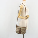 GUCCI GG Supreme Web Sherry Line Bag PVC Beige Gold 89 02 032 Auth 187833-25