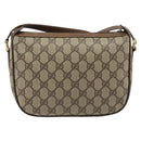 GUCCI GG Supreme Web Sherry Line Bag PVC Beige Gold 89 02 032 Auth 187833-2