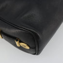 Christian Dior Shoulder Bag Leather Black Gold Auth 187835-14