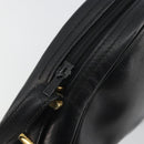 Christian Dior Shoulder Bag Leather Black Gold Auth 187835-10