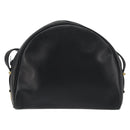 Christian Dior Shoulder Bag Leather Black Gold Auth 187835-13