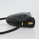 Christian Dior Shoulder Bag Leather Black Gold Auth 187835-4