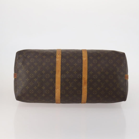 LOUIS VUITTON Monogram Keepall Bandouliere 55 Boston Bag M41414 LV Auth 187837
