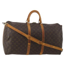 LOUIS VUITTON Monogram Keepall Bandouliere 55 Boston Bag M41414 LV Auth 187837-1