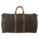 LOUIS VUITTON Monogram Keepall Bandouliere 55 Boston Bag M41414 LV Auth 187837-13