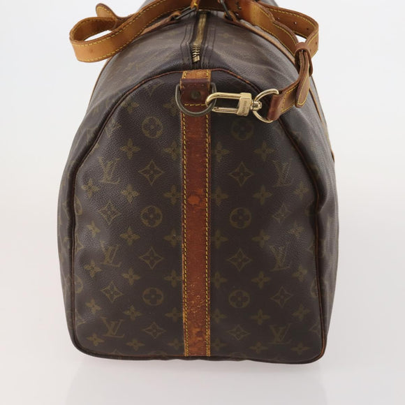 LOUIS VUITTON Monogram Keepall Bandouliere 55 Boston Bag M41414 LV Auth 187837