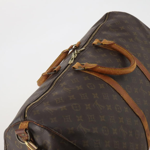 LOUIS VUITTON Monogram Keepall Bandouliere 55 Boston Bag M41414 LV Auth 187837