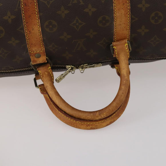LOUIS VUITTON Monogram Keepall Bandouliere 55 Boston Bag M41414 LV Auth 187837