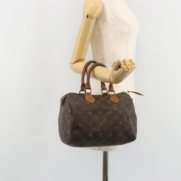 LOUIS VUITTON Monogram Speedy 25 Hand Bag M41528 LV Auth 187841