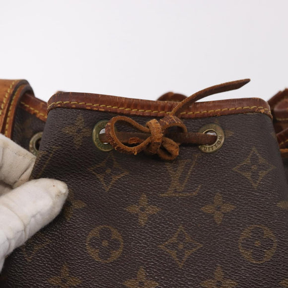 LOUIS VUITTON Monogram Petit Noe Schoudertas M42226 LV Auth 187844
